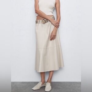 Zara Faux Leather Maxi Skirts